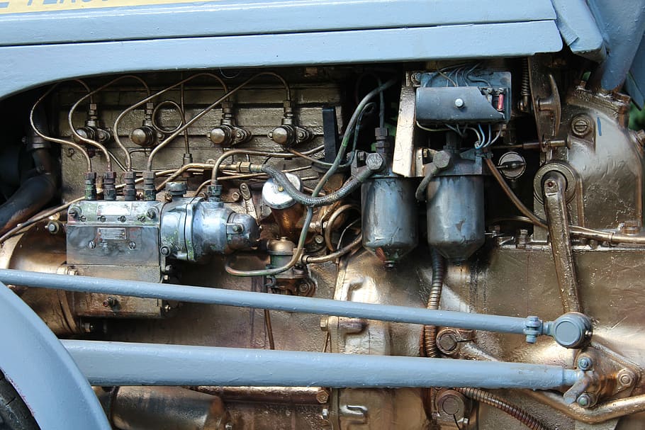tractor engine, engine block, motor, oldtimer, mode of transportation HD wallpaper