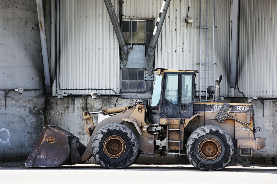 construction, tractor, excavator, site, transportation, industry HD wallpaper