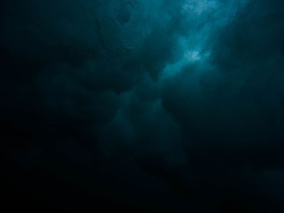 untitled, landscape, photo, sky, underwater, blue, dark, storm, HD wallpaper