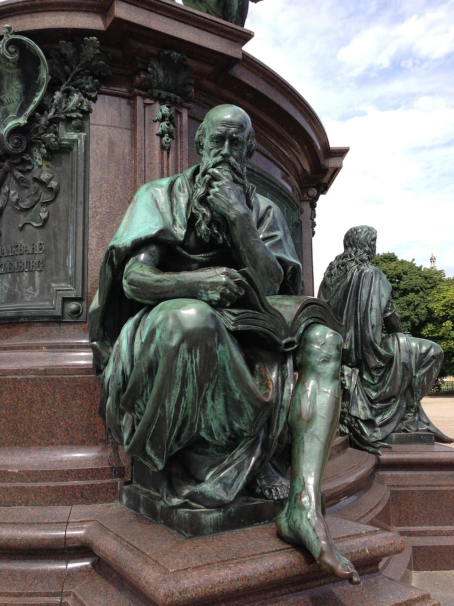 statue, schwerin, monument, bronze, patina, mecklenburg western pomerania HD wallpaper