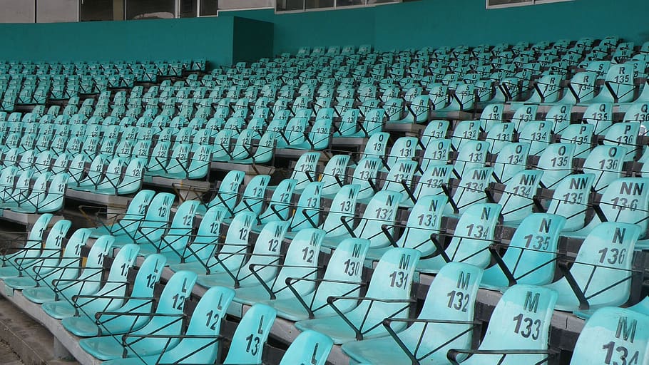chairs, stadium, seats, large group of objects, arrangement HD wallpaper
