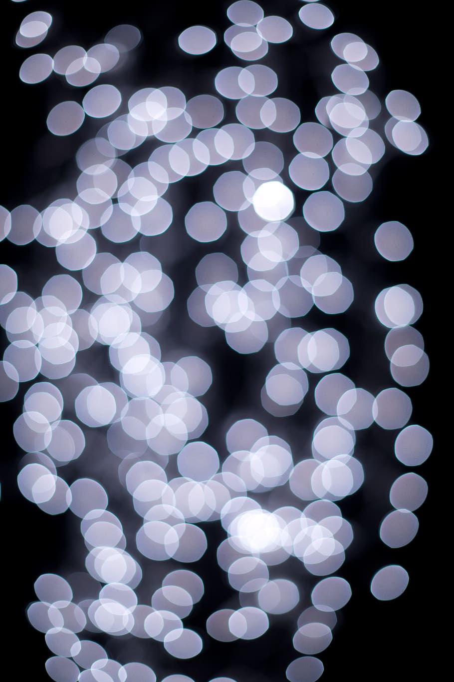 bokeh, white, winter, snow, background, circles, illuminated HD wallpaper