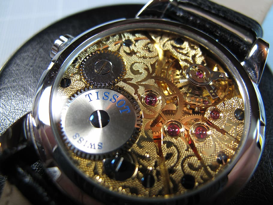mechanical, wristwatch, unitas, time, close-up, metal, clock HD wallpaper