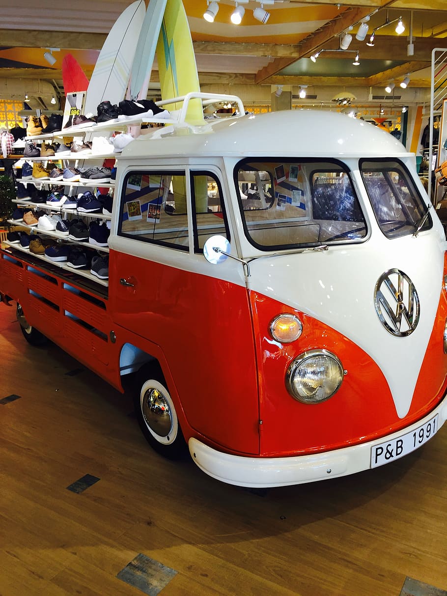 van, vw, shoes, camper, hippie, auto, engine, white, retro