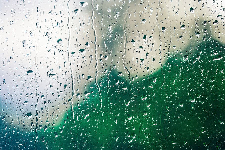 shallow focus photography of raindrops on glass, Background, Backdrop