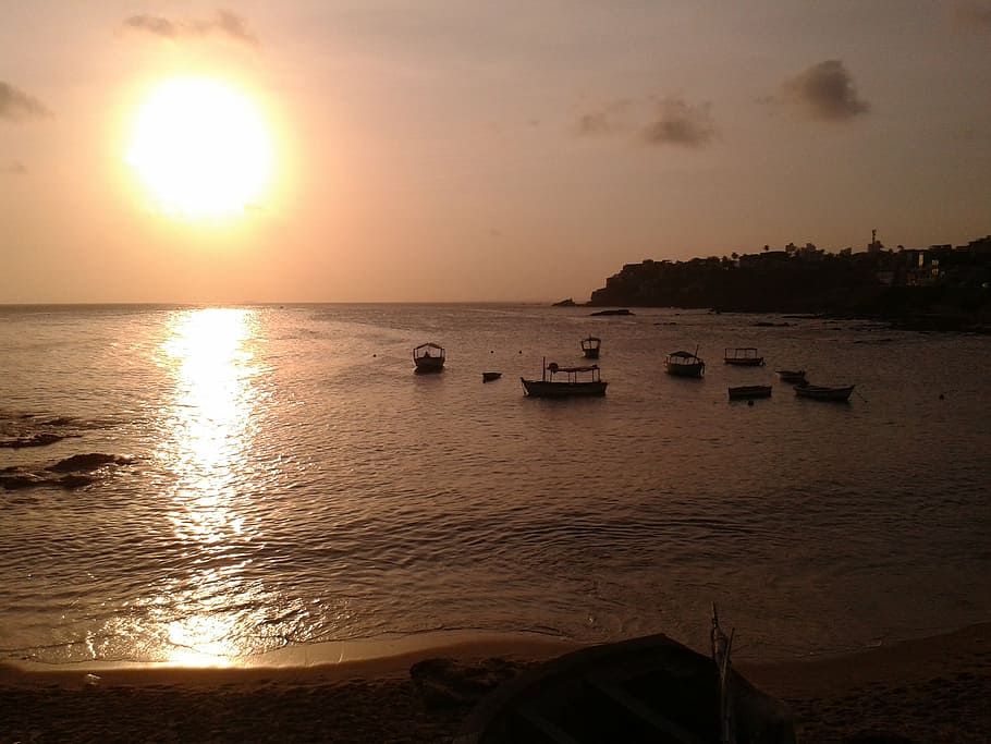 sunset, nature, mar, red river, salvador, water, sea, sky, scenics - nature HD wallpaper