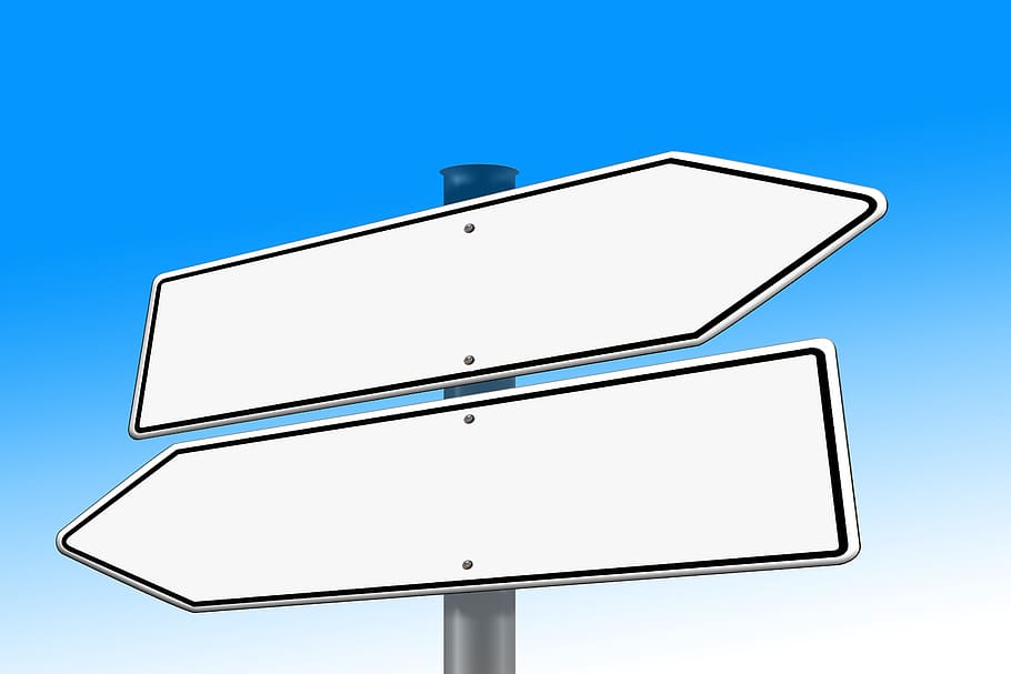 white and black street signs, right, next, note, road sign, direction, HD wallpaper