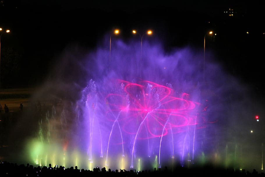 illuminations, warsaw, light, arts culture and entertainment HD wallpaper
