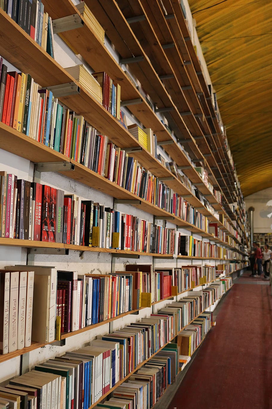 library, interior, shelves, book, publication, shelf, education HD wallpaper