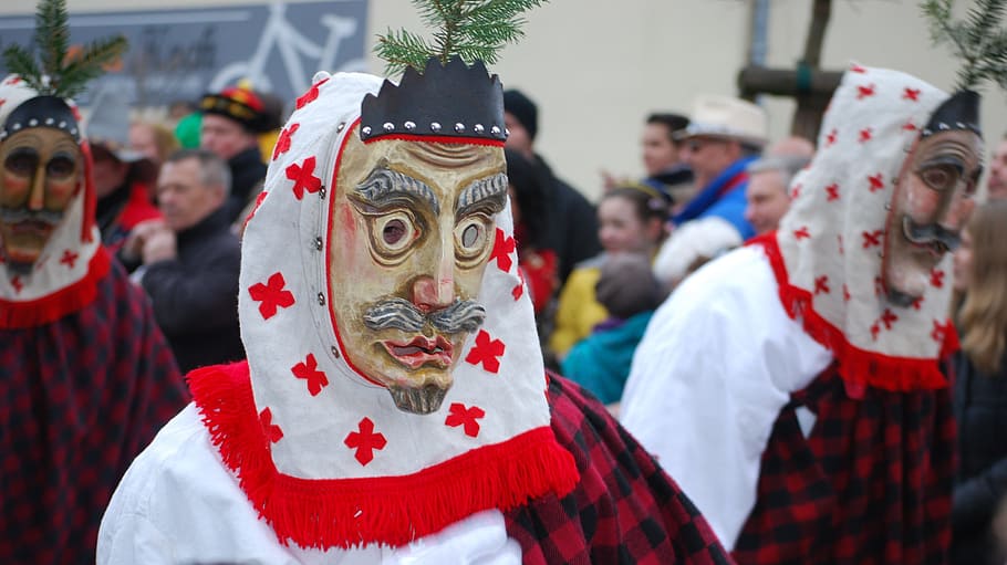 Carnival, Shrovetide, Germany, Mask, costume, masquerade, festival, HD wallpaper