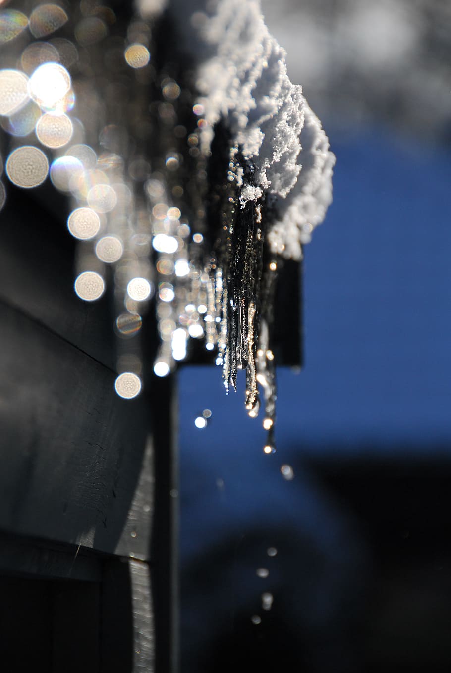 icicle, ice, snow, winter, cold, white, season, christmas, blue HD wallpaper