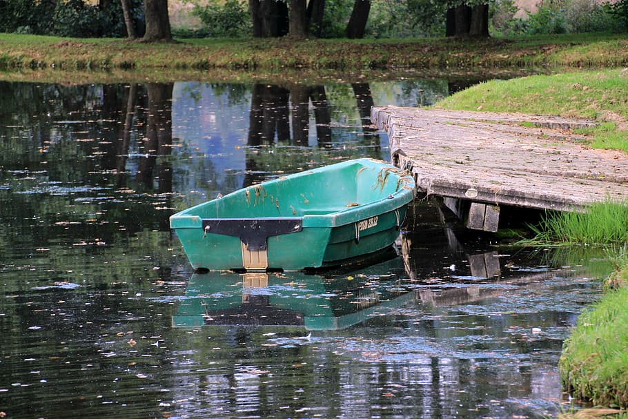 lake, boot, water, rest, autumn, nautical vessel, reflection HD wallpaper