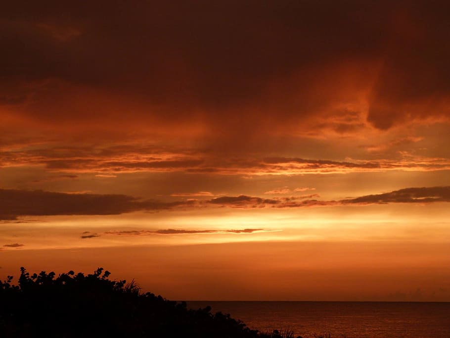 Sunset, Clouds, Evening, Sky, evening sky, abendstimmung, romantic HD wallpaper