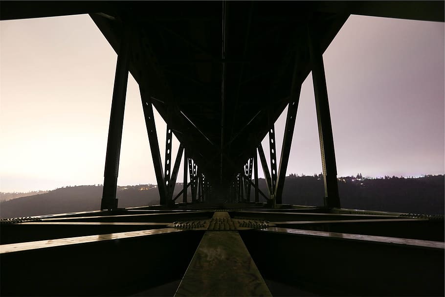 bridge, architecture, dusk, sky, bridge - man made structure HD wallpaper