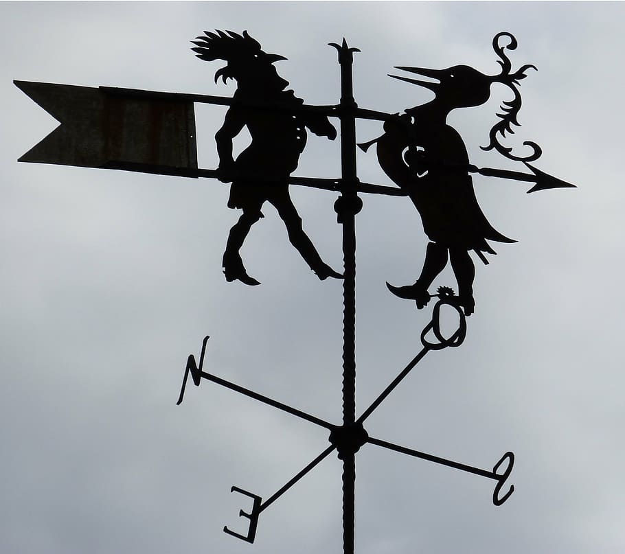 veleta, winds, cardinal points, backlight, silhouette, compass rose HD wallpaper