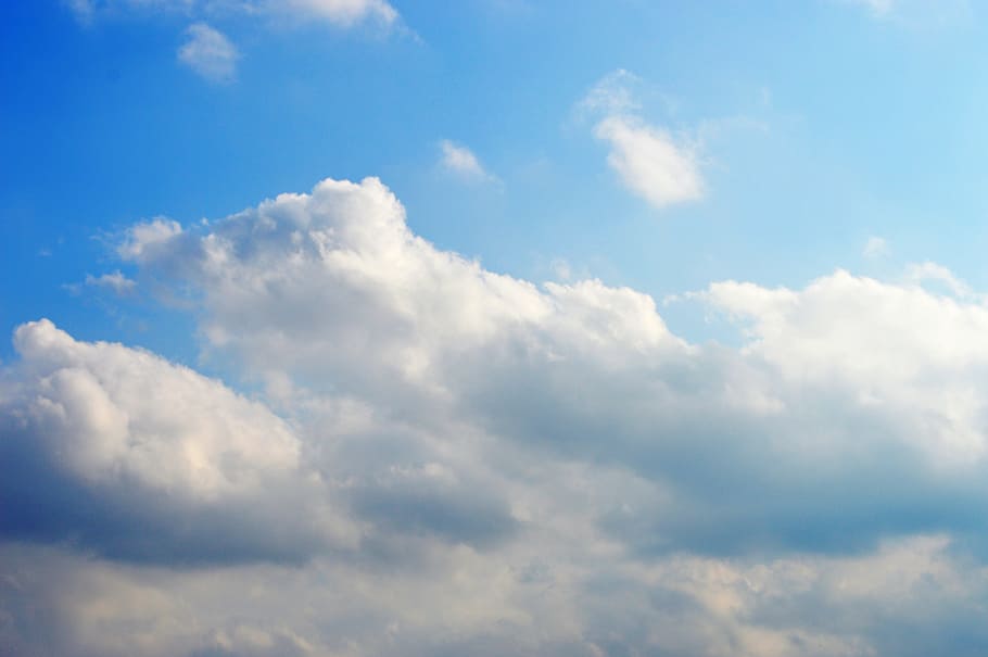 sky with clouds, white clouds, cloud - sky, blue, cloudscape HD wallpaper