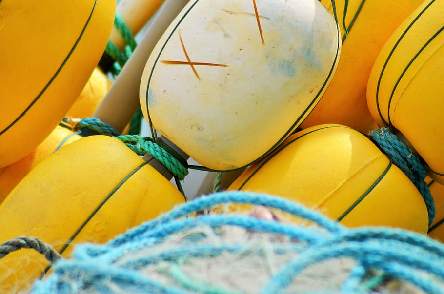Buoy, Float, Fishing Nets, France, fisherman, sea, fishing port HD wallpaper
