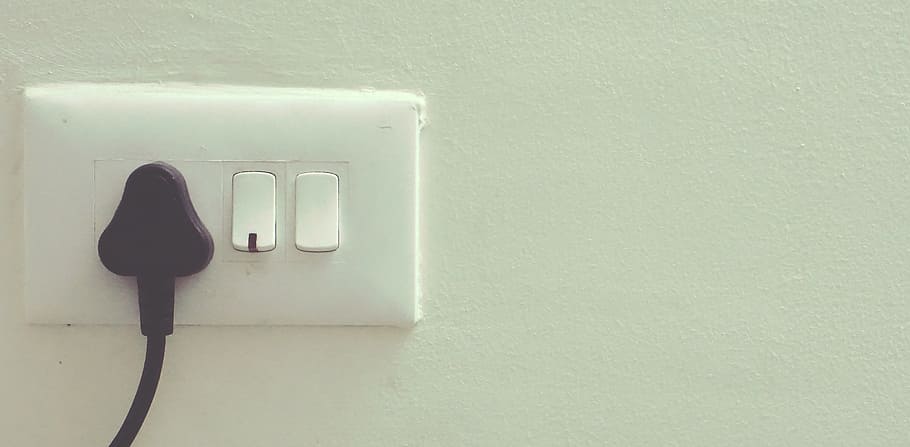 black electric plug, light, electricity, power, energy, cable HD wallpaper