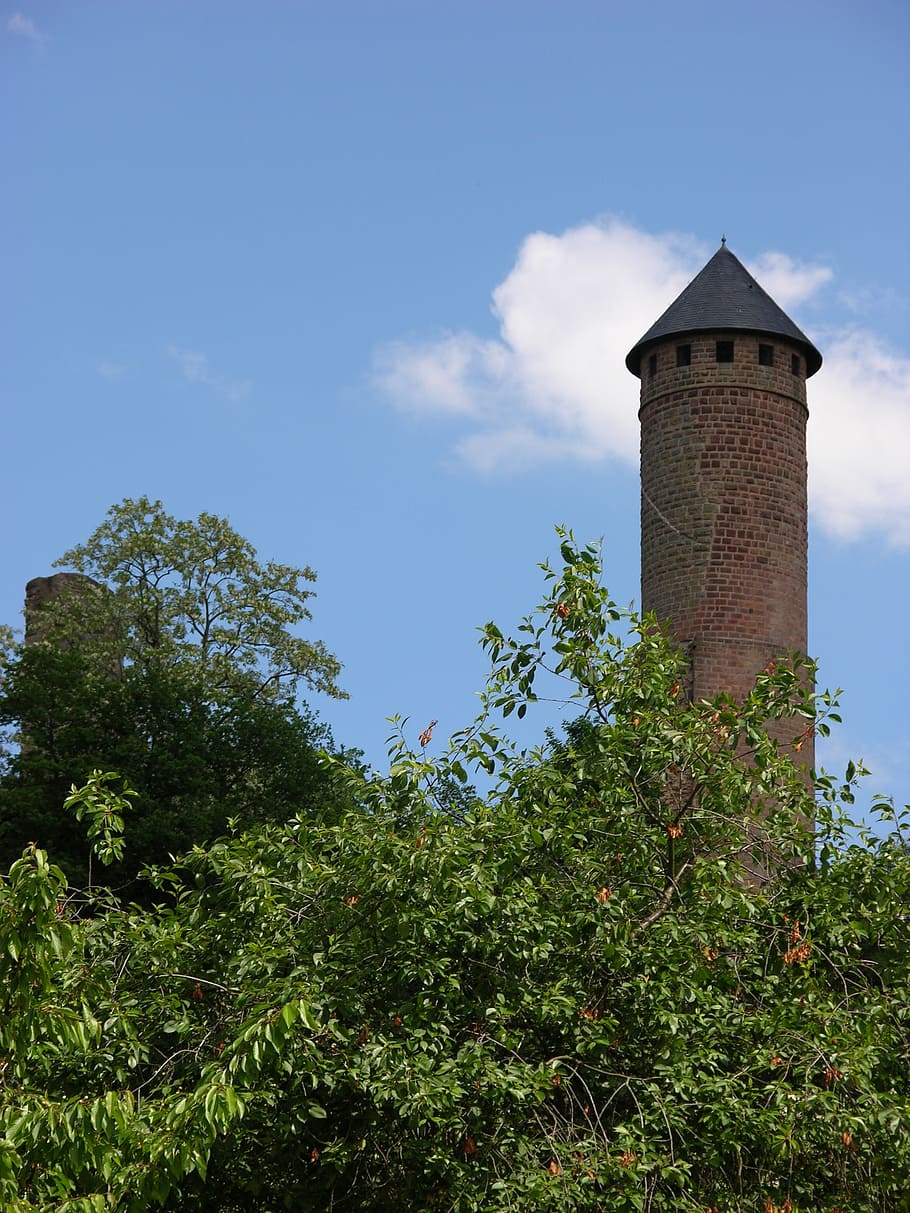 sky, castle, tower, kirkel, landmark, germany, towers, historically HD wallpaper