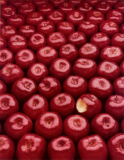 red apple lot, apples, sweet, fruit, healthy, irridated, bite HD wallpaper