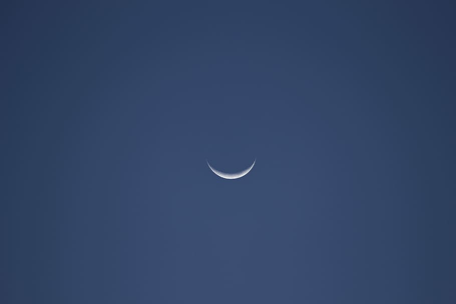 Crescent, Sunset, Night Sky, Moon, at night, copy space, astronomy HD wallpaper