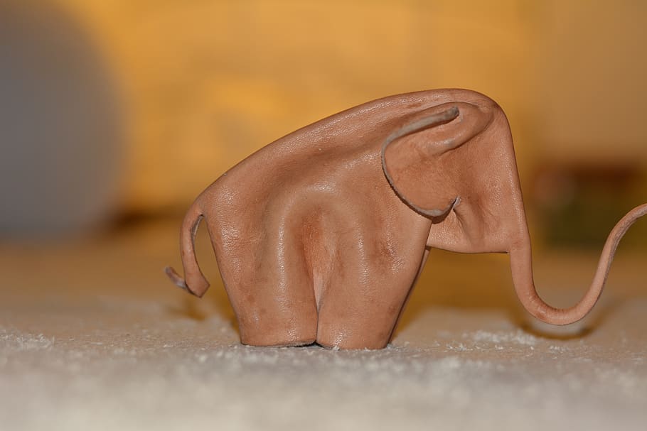 elephant, leather, moulding, still life, close-up, representation HD wallpaper