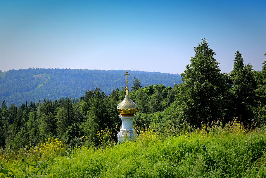 ural, russia, trees, dome, sky, plant, land, nature, scenics - nature HD wallpaper