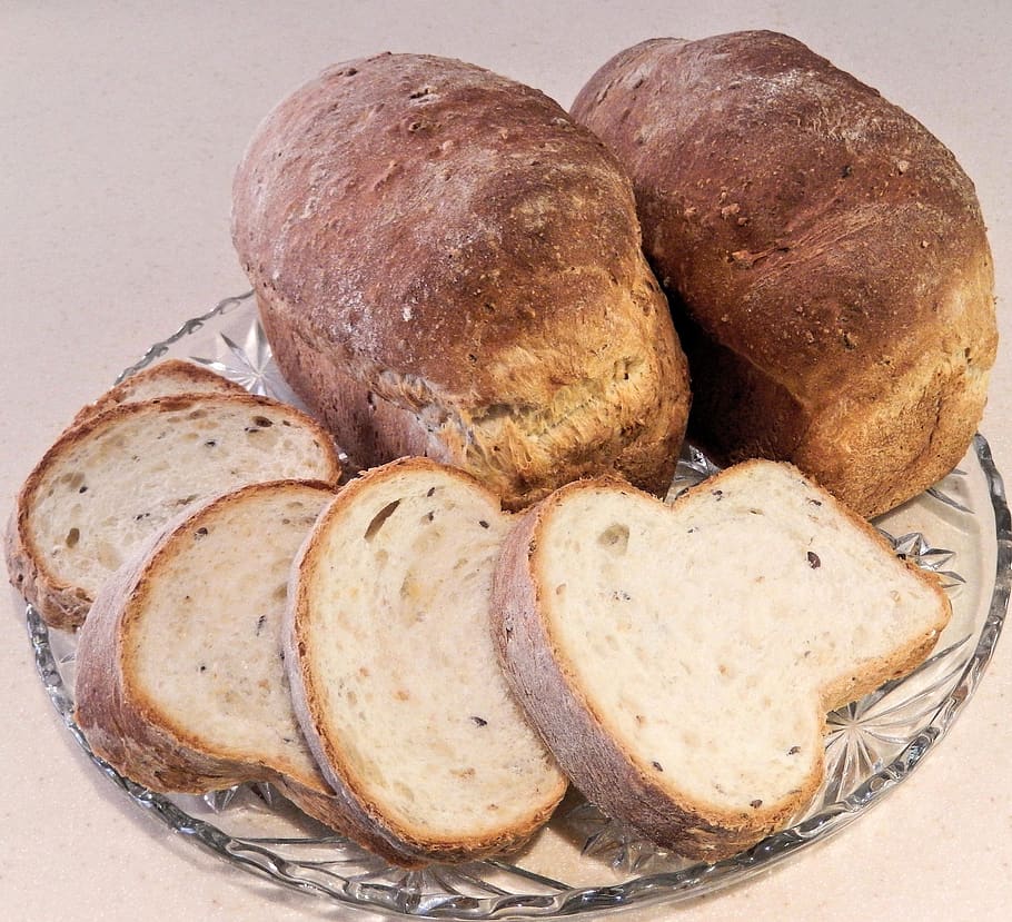 bread, sliced, seeds, corn, flax, butter, food, food and drink HD wallpaper