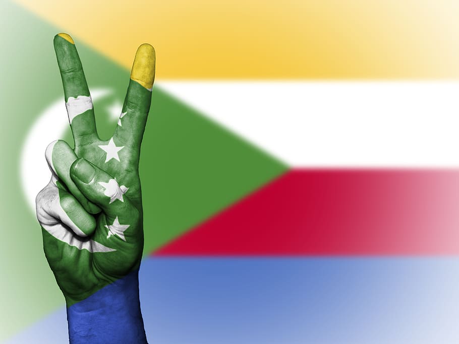 comoros, nation, background, banner, colors, country, ensign HD wallpaper