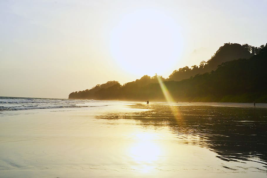 beach, sunset, nature, water, sky, sea, beauty in nature, scenics - nature HD wallpaper