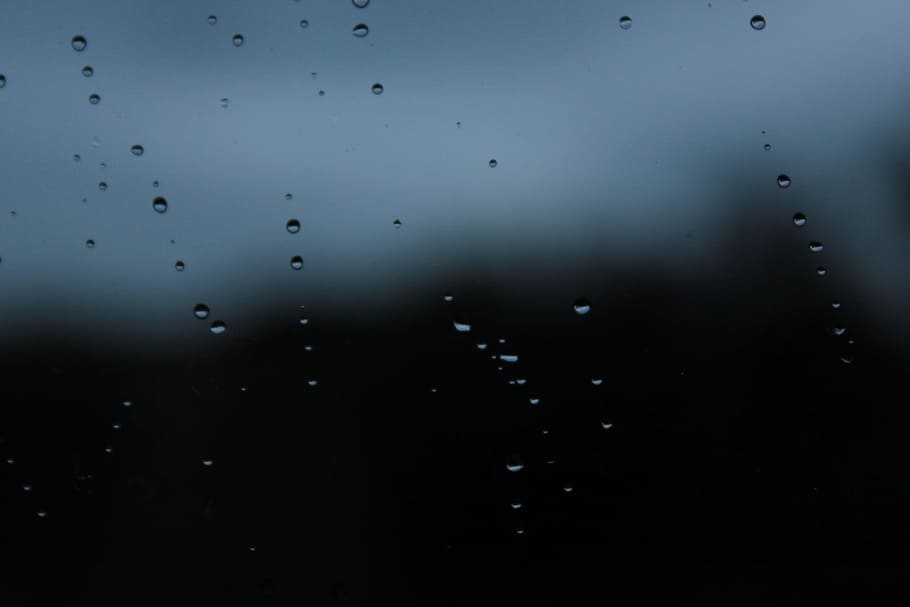 dark, water, drops, no people, nature, backgrounds, sky, blue HD wallpaper