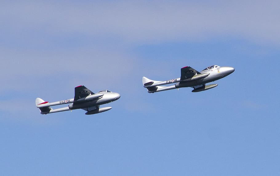 De, Havilland, Vampire, Aircraft, airplane, aeroplane, aviation HD wallpaper