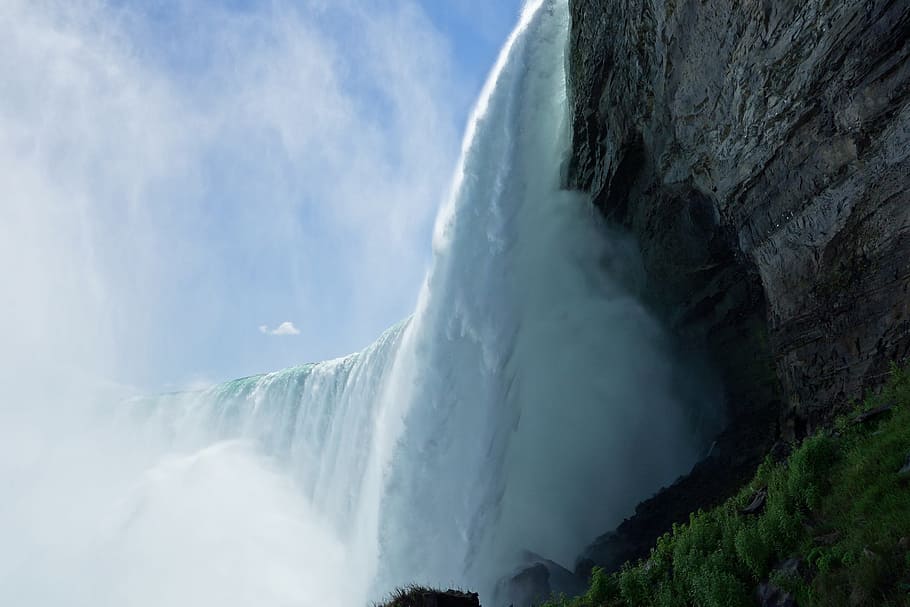 raging waterfalls, niagara, niagara falls, canada, ontario HD wallpaper