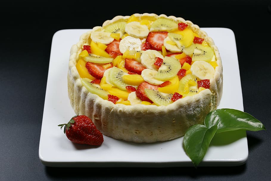 gourmet, cake, fruit cake, food, dessert, freshness, tart - Dessert HD wallpaper