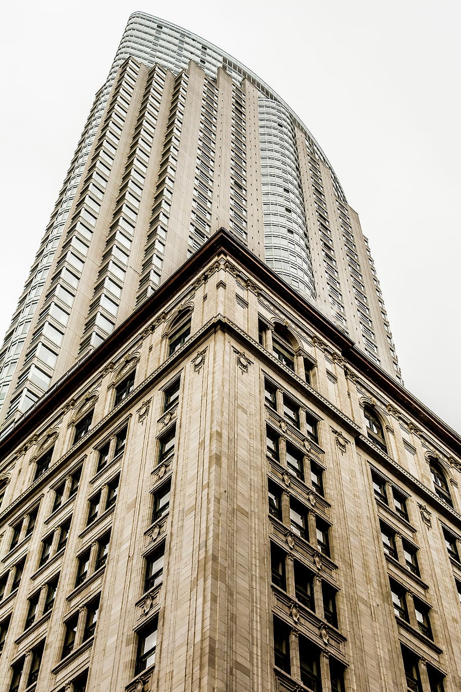 brown painted building during cloudy day, skyscraper, architecture HD wallpaper