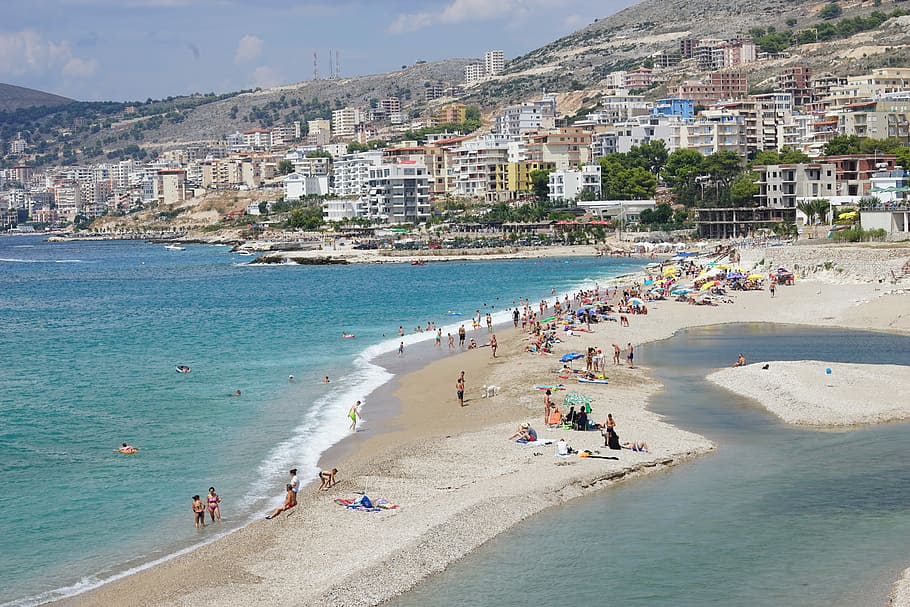 Beach, Water, Holidays, sea, sand, vacations, shore, building exterior HD wallpaper