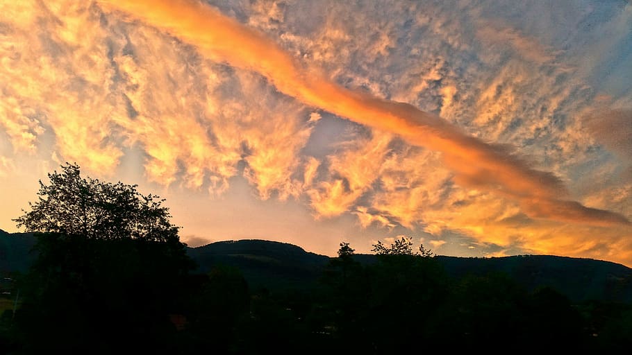 sky, color, clouds, mood, atmosphere, atmospheric, sunset, dusk HD wallpaper