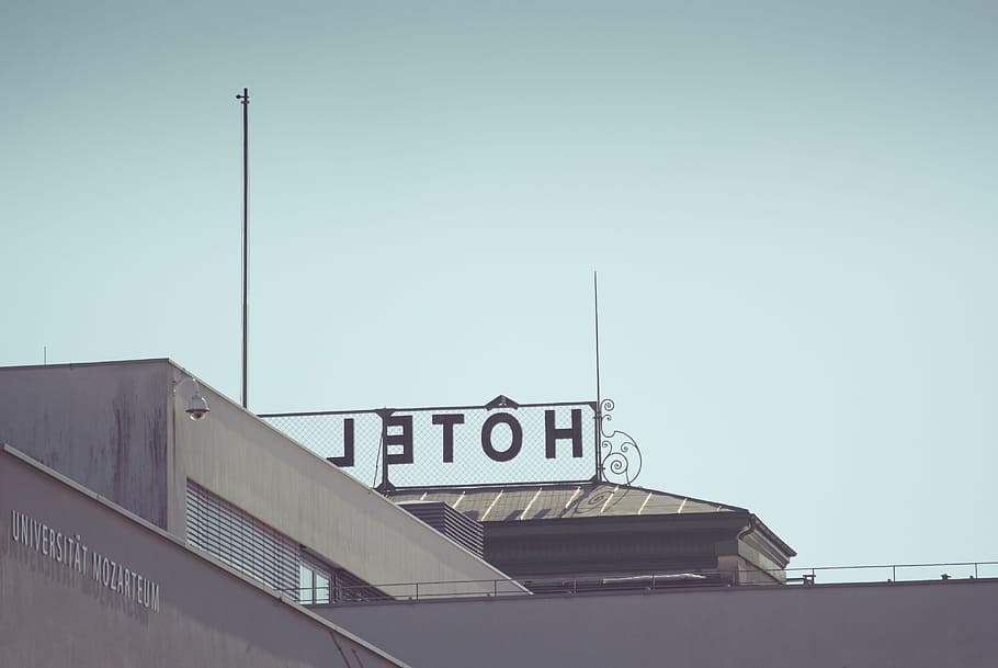 architecture, building, infrastructure, blue, sky, signage HD wallpaper