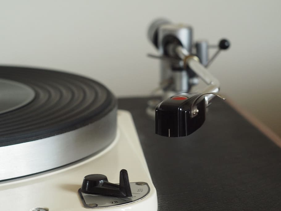 black and silver vinyl player near wall, Turntable, Music, Analog, HD wallpaper