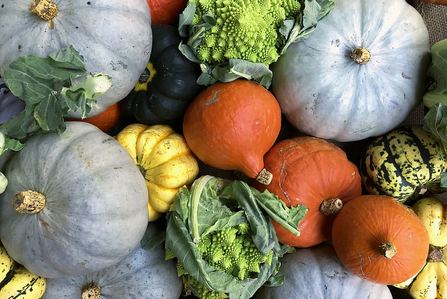 selective focus photography of vegetables, high angle photography of vegetables HD wallpaper