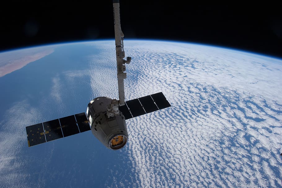 space satellite, orbit, spacex, aeronautics, nasa, science HD wallpaper