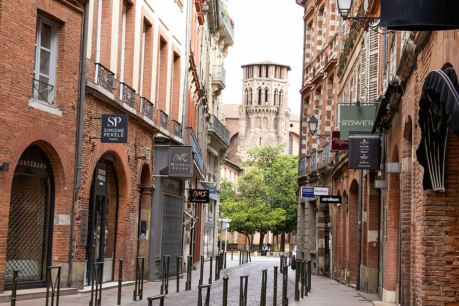 france, toulouse, architecture, buildings, street, old, center, HD wallpaper