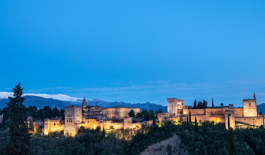 alhambra, granada, spain, history, monuments, andalusia, muslims, HD wallpaper