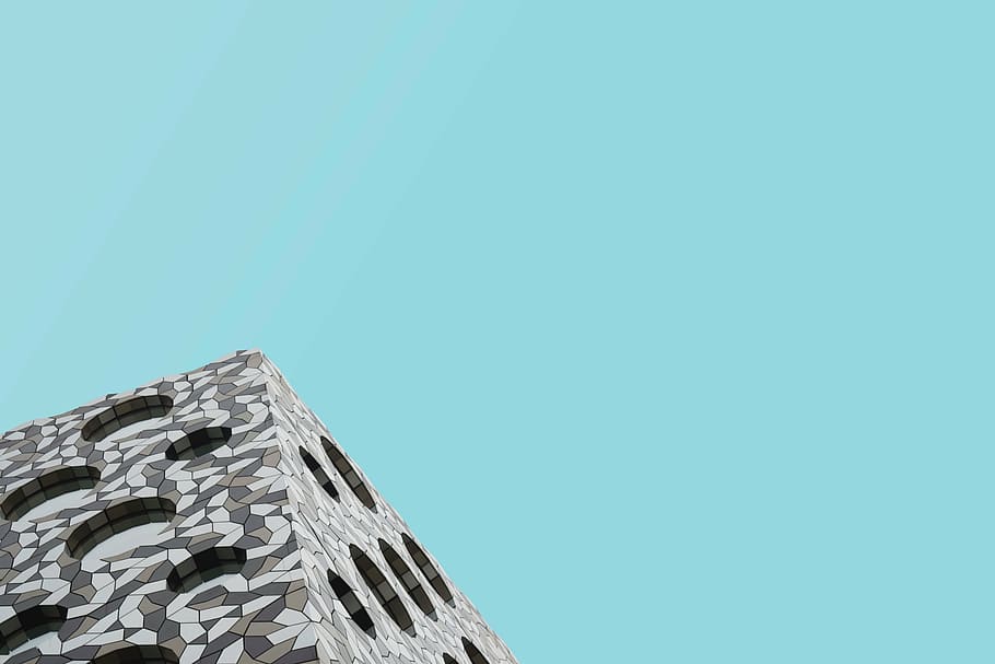 gray, white, and black building, close, photo, box, architecture HD wallpaper
