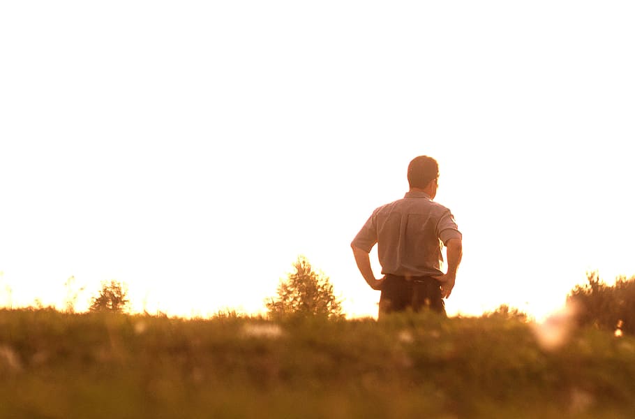 sorrow, sunset, calm, sunset sky, nature, one person, lifestyles HD wallpaper