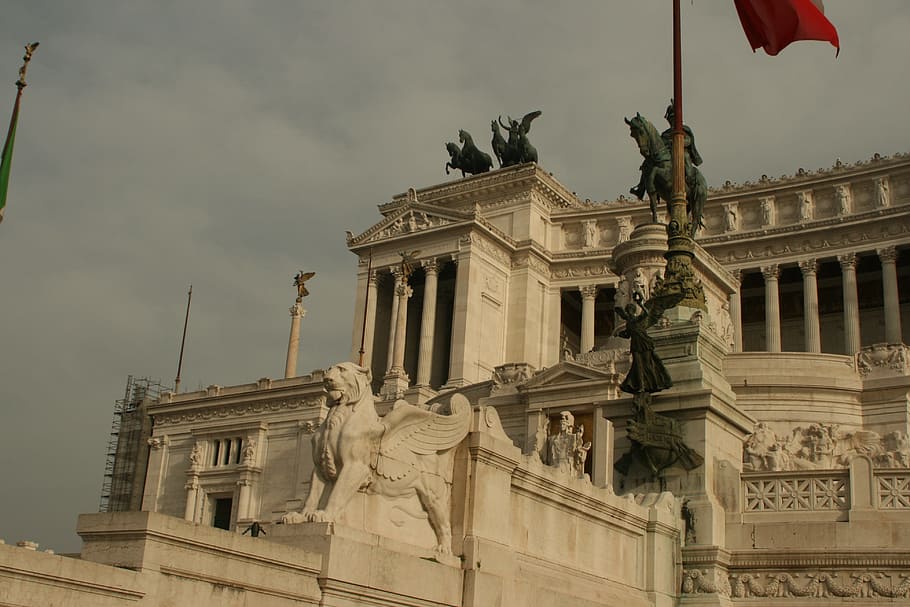 Building, Monument, Architecture, Rome, italy, landmark, famous HD wallpaper