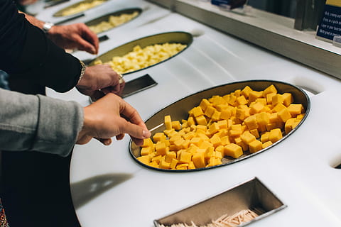 Tasting cheese in a cheese factory, hands, food, people, food And Drink HD wallpaper