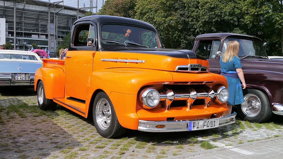 Auto, Nostalgic, American, Restored, automotive, oldtimer, pickup HD wallpaper