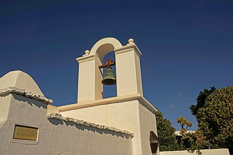 bell, tower, dome, bell tower, lanzarote, input, césar manrique HD wallpaper