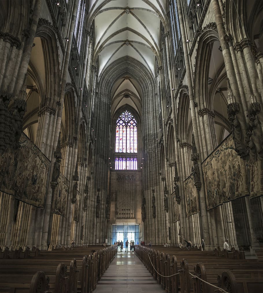 abbey, arch, architecture, art, bench, building, cathedral HD wallpaper